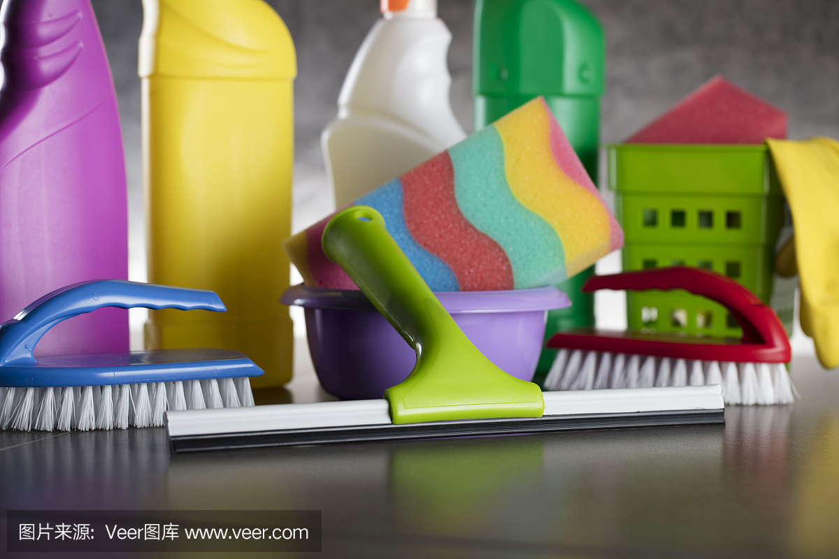 清潔產(chǎn)品。家里清潔。排版。